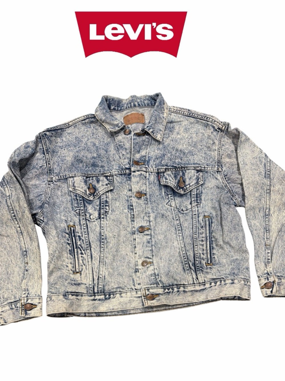 Levi's‎ VINTAGE Acid Wash Trucker Denim Jacket - Size XL